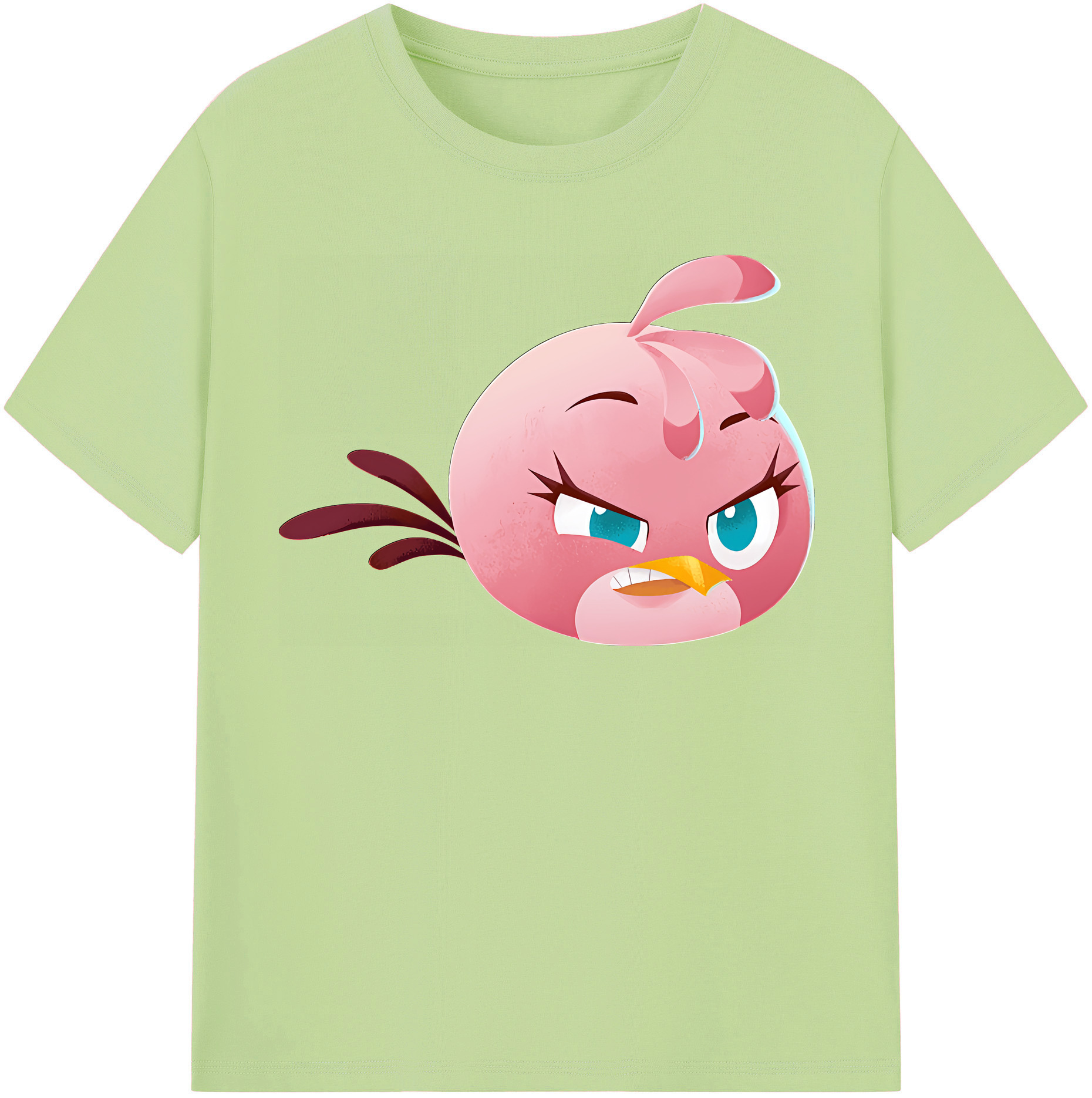 （画像用） Angry Birds アングリーバード 綿100％半袖Tシャツ（フロントプリント）